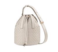 DUDU Große Damen-Handtasche aus geflochtenem Leder - elegante Crossbody-Tasche mit verstellbarem Schultergurt, Kordelzug und Perlen-Innentasche