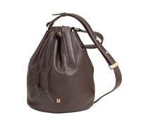 DUDU Große Damen-Handtasche aus Leder mit verstellbarem Schultergurt und Kordelzugverschluss - elegante, geräumige und praktische Tasche für den täglichen Gebrauch und besondere Anlässe Coffee Brown