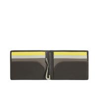 DUDU Herren-Geldbörse mit Geldscheinklammer, schmale kompakte Geldbörse mit RFID-Schutz, Kreditkartenfach und Reißverschluss auf der Rückseite Coffee Brown