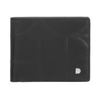 DUDU Herren Slim Portemonnaie aus bedrucktem Leder mit RFID-Schutz - Kompakt, Elegant, Kleine Größe - Kreditkartenetui mit Münzfach Black_Taupe