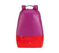 DUDU Herren-Sportrucksack aus mehrfarbigem Leder, weicher, Farbiger Damen-Rucksack mit Anti-Diebstahl-Tasche Fuchsia