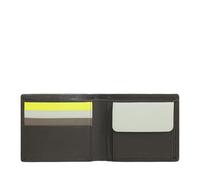 DUDU Herrenportemonnaies, flach, aus Leder, mit RFID-Schutzsystem Kreditkartenfächer mit Münzfach, farbiges Portemonnaie Coffee Brown