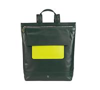 DUDU Herrenrucksack, weicher lässiger Damenrucksack aus echtem Leder mit Reißverschluss Großer bunter Rucksack für die Arbeit und Freizeit Mangrove