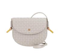 DUDU Kleine geflochtene Umhängetasche aus echtem Leder mit Klappe - elegante Damen-Schultertasche, vielseitige Crossbody-Tasche für den täglichen Gebrauch und Events mit Perle