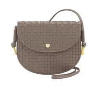 DUDU Kleine geflochtene Umhängetasche aus echtem Leder mit Klappe - elegante Damen-Schultertasche, vielseitige Crossbody-Tasche für den täglichen Gebrauch und Veranstaltungen, Taupe