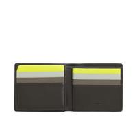 DUDU Kleines mehrfarbiges Herren Portemonnaie Leder Kartensteckfächer Coffee Brown