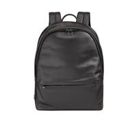 DUDU Leder Rucksack für Herren und Damen Laptop Tasche 15L - Eleganter Reise- und Arbeitsrucksack mit Gepolstertem Laptopfach (bis 13"), Verstellbare Schulterriemen und Kompaktem Design Schwarz