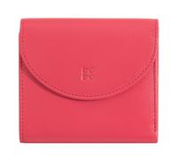 DUDU Portafoglio Donna in Pelle Vera Morbida Piccolo, Tasche Portacarte, Porta Banconote, Cerniera Posteriore per Monete, Portafogli RFID Con Chiusura a Bottone Colorato Himbeere