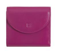 DUDU Portafoglio Donna in Pelle Vera Morbida Piccolo, Tasche Portacarte, Porta Banconote, Cerniera Posteriore per Monete, Portafogli RFID Con Chiusura a Bottone Colorato Fuchsia