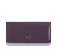 DUDU Mehrfarbige Kuvert - Brieftasche RFID in Leder Deep Purple