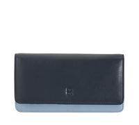 DUDU Mehrfarbige Kuvert - Brieftasche RFID in Leder Navy