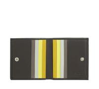 DUDU Mehrfarbiges Portemonnaie RFID in Leder mit Kartensteckfächer und Münzfach Coffee Brown