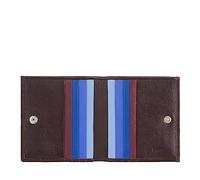 DUDU Mehrfarbiges Portemonnaie RFID in Leder mit Kartensteckfächer und Münzfach Dunkelburgundy