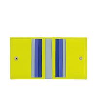 DUDU Mehrfarbiges Portemonnaie RFID in Leder mit Kartensteckfächer und Münzfach Lime