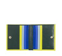 DUDU Mehrfarbiges Portemonnaie RFID in Leder mit Kartensteckfächer und Münzfach Mangrove