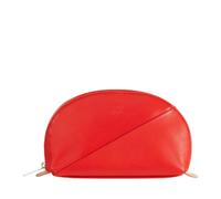 DUDU Mini-Leder Etui, Reise-Kosmetiktasche, kleine Geldbörsen mit Reißverschluss, buntes Design Flammenrot