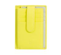 DUDU Multicolor Kreditkartenetui in Leder mit Laschen Verschluss Citrus Yellow