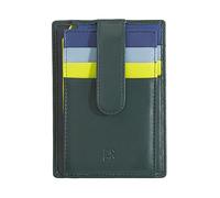 DUDU Multicolor Kreditkartenetui in Leder mit Laschen Verschluss Mangrove