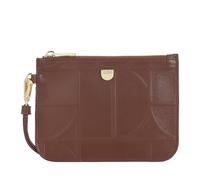 DUDU Pochette Donna da Polso in Pelle Stampata, Pochette a Mano da Borsa - Elegante, Compatta e Pratica per Carte, Monete e Piccoli Oggetti Chocolate_Lilac