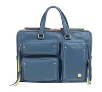 DuDu Pocket Aktentasche Leder 36 cm Laptopfach denim blue Herren