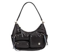 DuDu Pocket Schultertasche Leder 30 cm schwarz