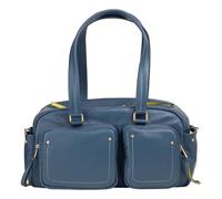 DuDu Pocket Schultertasche Leder 33 cm blau