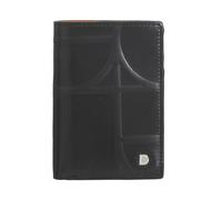 DUDU Portafoglio Uomo in Pelle Piccolo, Portafogli Uomo RFID Slim Pelle Stampata - Compatto Con Porta Carte di Credito, Porta Banconote Contanti, Zip Portamonete Black_orange