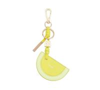 DUDU Schlüsselanhänger aus Leder mit Wassermelone, Farbiger, sympathischer Schlüsselanhänger, mit Ring und Karabinerhaken, Design-Schlüsselanhänger Vanilla Cream