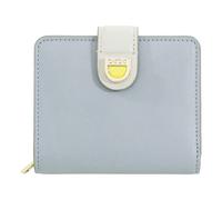 DuDu Skyline Geldbörse RFID Schutz Leder 11 cm blau