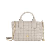 DUDU Tasche aus Leder für Damen, klein, geflochten, mit Reißverschluss - elegante Mini-Tasche mit Ketten-Schultergurt, kompakte und raffinierte Perle