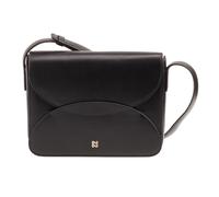 DuDu Umhängetasche Leder 21 cm schwarz