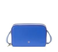 DUDU Umhängetasche Damen Klein aus Leder Doppelreißverschluss Brieftasche Handtasche Multipockets Kornblume