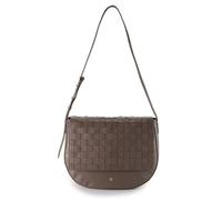 DuDu Umhängetasche Leder 34 cm grau