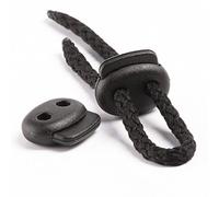 Due Emme 2M 10 Stck. Flacher 2-Loch Kordelstopper Double S/M aus Nylon für 2-3mm Kordel