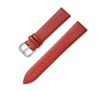 Dünne Lederarmbänder 8-22mm Uhrenarmbänder Uhrenzubehör Weiches Leder 20mm Uhrenarmband Uhrenzubehör, Rot, 17mm