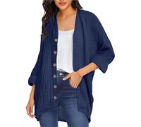 Dünne Strickjacke Damen Bolero Mädchen Festlich Grobstrick Cardigan Braun Der Sommer Festliche Kleidung Top Hellblau Jacke Leicht Übergangsjacke Kurze Elegant Sweater Strickblazer Blazer Beige