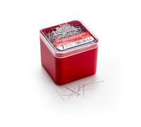 Dünne weiße Kleidernadeln Superinflex - aus vernickeltem gehärtetem Stahl - Box mit 500 g - 0,50 x 32 mm