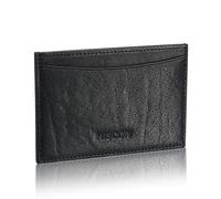 Dünner Kartenhalter aus Leder, schlankes Ausweisetui, kleine Kreditkartenetui für Damen und Herren, Aus pflanzlich gegerbtem Leder, Einheitsgröße, Vintage