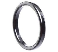 Dünner Ring aus Hämatit 3mm flach grau dunkelgrau schmal schlicht Steinring, Ringgröße:Innenumfang 66mm ~ Ø21.0mm