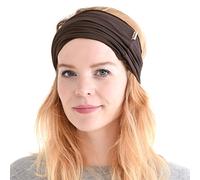 Dünnes Lauf Stirnband Sport Haarband Herren, Bandana Damen Sommer Japanische Mode Lang, Loop Tuch Zum Binden Braun