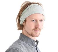 Dünnes Lauf Stirnband Sport Haarband Herren, Bandana Damen Sommer Japanische Mode Lang, Loop Tuch Zum Binden Hellgrau