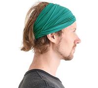 Dünnes Lauf Stirnband Sport Haarband Herren, Bandana Damen Sommer Japanische Mode Lang, Loop Tuch Zum Binden Grün