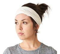 Dünnes Lauf Stirnband Sport Haarband Herren, Bandana Damen Sommer Japanische Mode Lang, Loop Tuch Zum Binden Weiß
