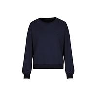 Sweatshirt TRIGEMA "TRIGEMA Dünnes Sweatshirt" Gr. L, blau (navy), Damen, 50% Baumwolle, 50% Polyester, Sweatshirts (64122815-L) navy