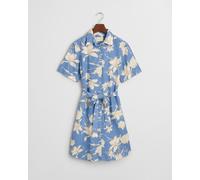 GANT Damen Hemdblusenkleid aus Leinen mit Blumen-Print (38)