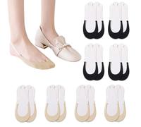 DUGEGAYL Fusion Schuhe Damen Fußlinge - Elegante Slingback Pumps mit Zehenschutz & Antirutsch Pads - Vielseitige, Flache Socken für Zehenschuhe und Slingpumps