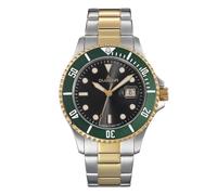 Dugena 4461074 Diver XL 44mm bicolor Herren Taucheruhr bis zu 30 ATM