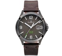 Dugena Herren-Armbanduhr Boston Solar, Quarz, Edelstahl, Saphirglas, Datumsanzeige, wasserdicht, 10 bar, Farbe:Anthrazit