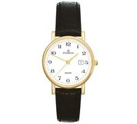 Dugena Damen-Armbanduhr 2171016 Zenit, Quarz, weißes Zifferblatt, Edelstahlgehäuse, Saphirglas, Lederarmband, Dornschließe, 3 bar