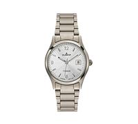 DUGENA Damen-Armbanduhr 4460332 Semper, Quarz, silbernes Zifferblatt, Titangehäuse, Mineralglas, Titanarmband, Drückerfaltschließe, 5 bar